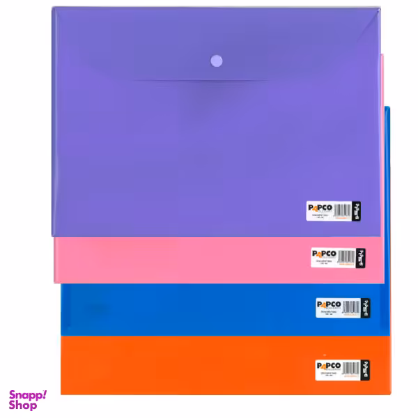 پوشه دکمه دار پاپکو مدل 105-A4 SM کد 004 بسته 4 عددی