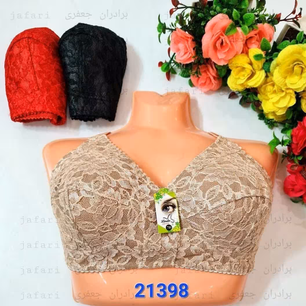 سوتین زنانه توری زیربافت سایز  70 تا 85