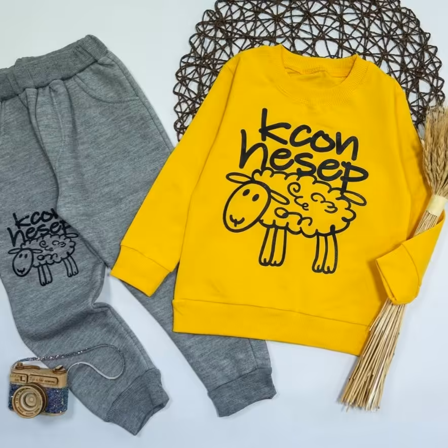 بلوز و شلوار اسپرت بچگانه سایز 40 تا 55 طرح بره ارسال رایگان