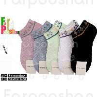 جوراب دخترانه مدل برجسته کد 01227 بسته 5 عددی