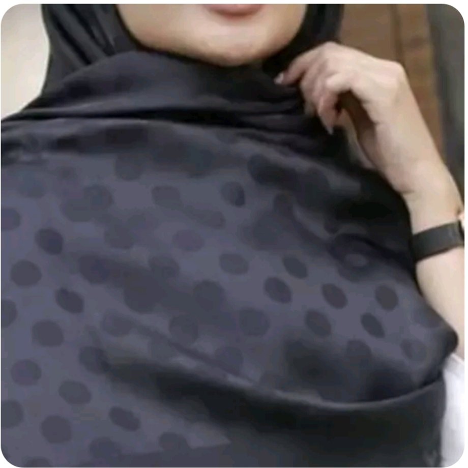 روسری نخی مشکی ژاکارد