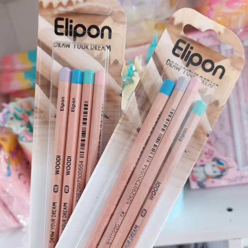 بسته 4 عددی مداد طرح woodi الیپون