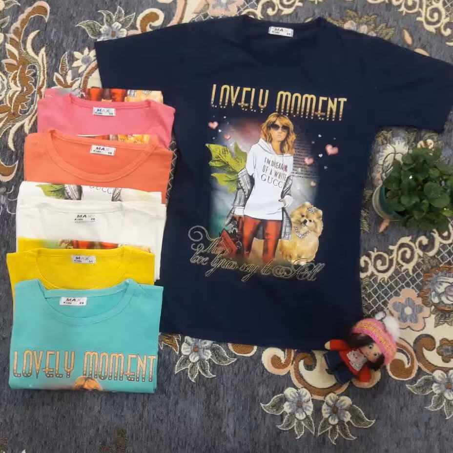 تیشرت دخترانه طرح چاپ