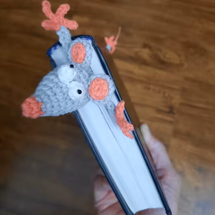 نشانه گذار کتاب، قلاببافی،  مدل موش