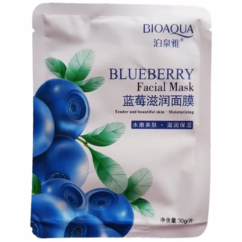 ماسک صورت ورقه ای بلوبری بیواکوا BIOAQUA ضد لک های پوستی و جوان کننده 