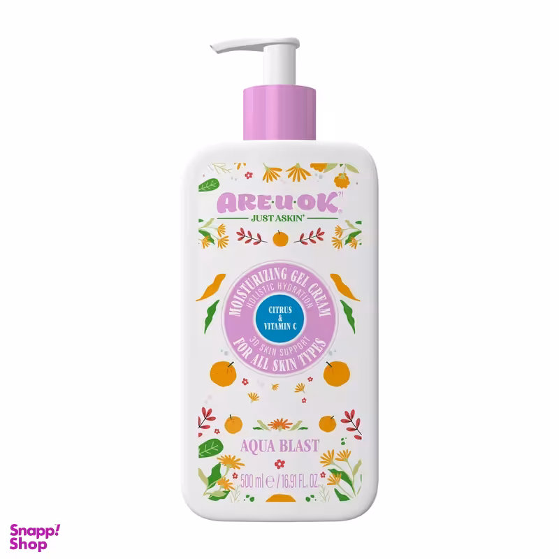 کرم ژل آبرسان آر یو اوکی مدل گریپ فروت و آلوئه ورا حجم 500 میلی ‌لیتر