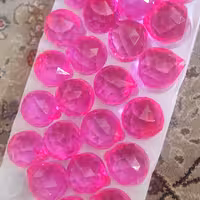 گوی کریستالی رنگ صورتی سایز 30  زیبا و خوشرنگ قابل سفارش 