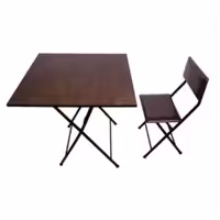 ست صندلی با میز تحریر  پایه بلند تاشو طرح رنگی سایز 80 سانتی 