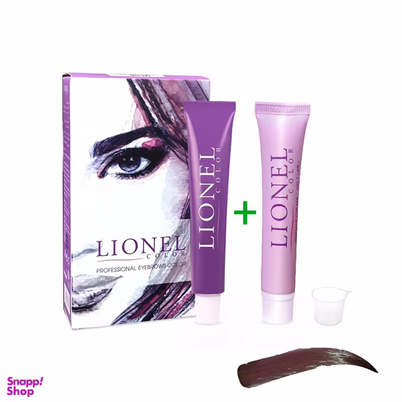 کیت رنگ ابرو لیونل (Lionel) شماره LN8 رنگ نسکافه ای روشن حجم 15 میلی‌لیتر