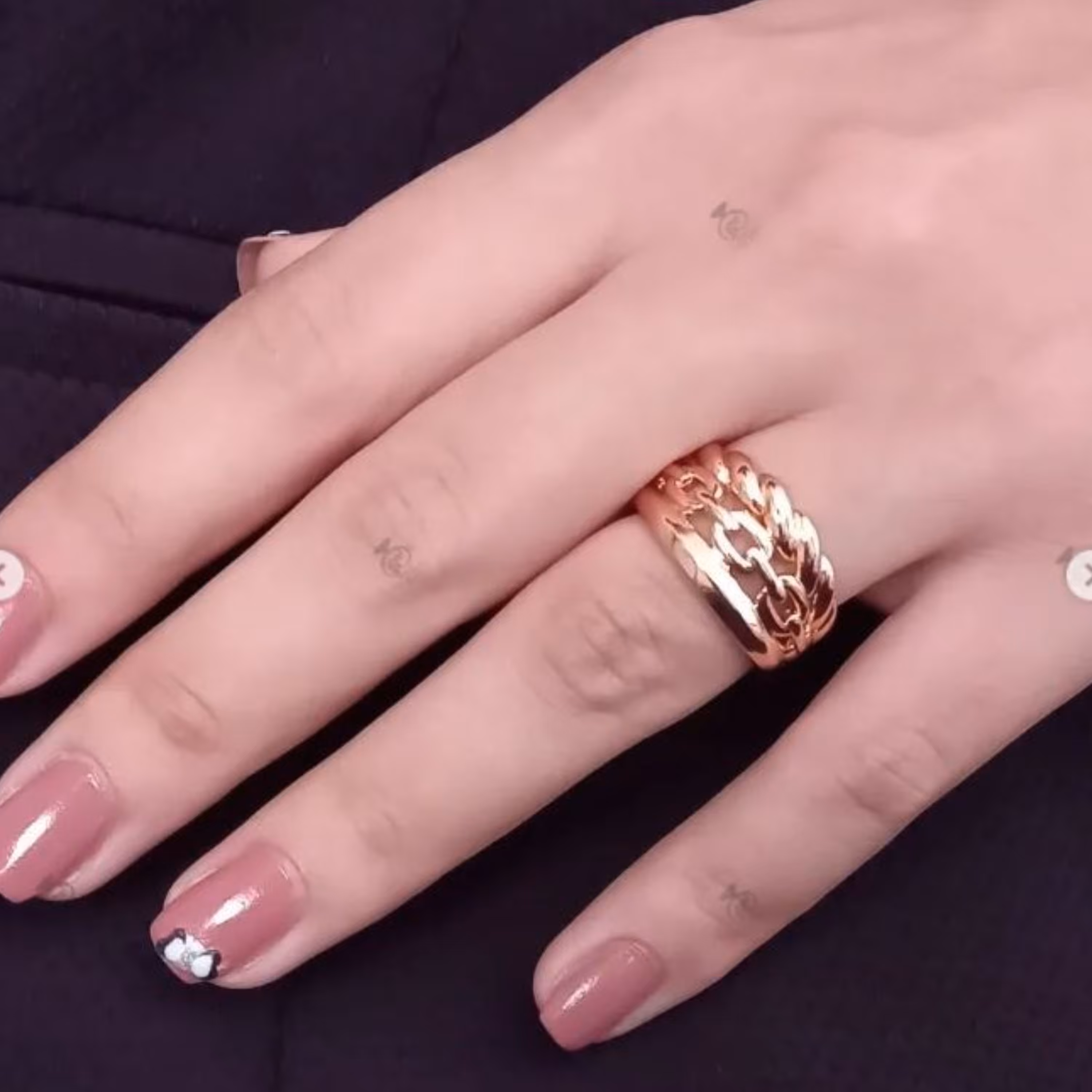 انگشتر طرح طلا و رنگ ثابت برند ژوپینگ مدل پورتوفینو 