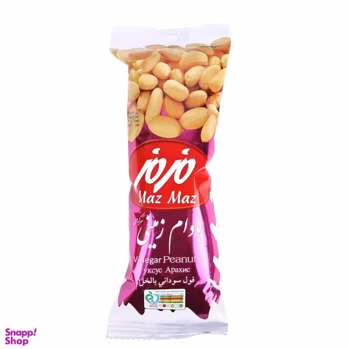 بادام زمینی سرکه ای مزمز وزن 40 گرم