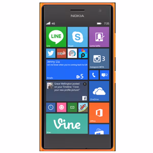 گوشی نوکیا لومیا 735 با قابلیت 4 جی 8 گیگابایت
