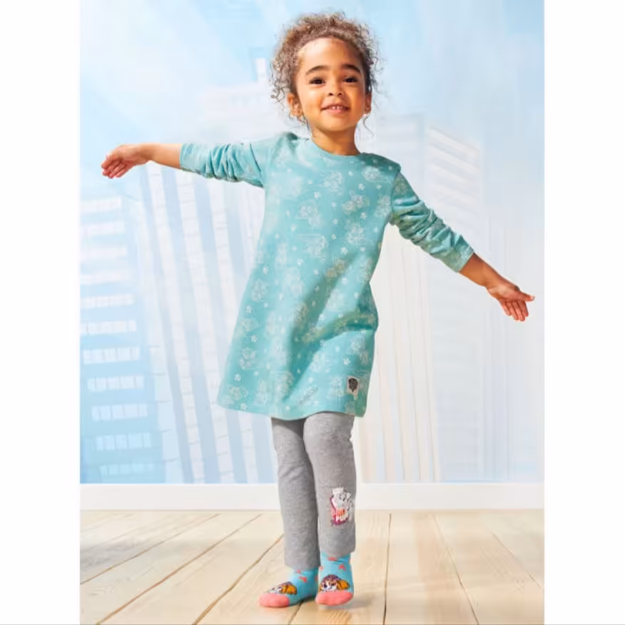  ست پیراهن ولگ نیمه ضخیم داخل دورس سگ های نگهبان دخترانه لوپیلومناسب 2 تا 4 سال 