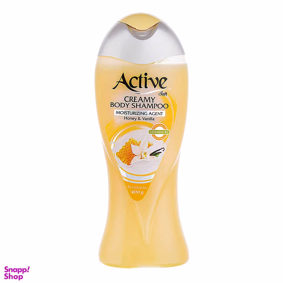 شامپو بدن کرمی اکتیو مدل Vanilla & Honey حجم 400 میلی لیتر