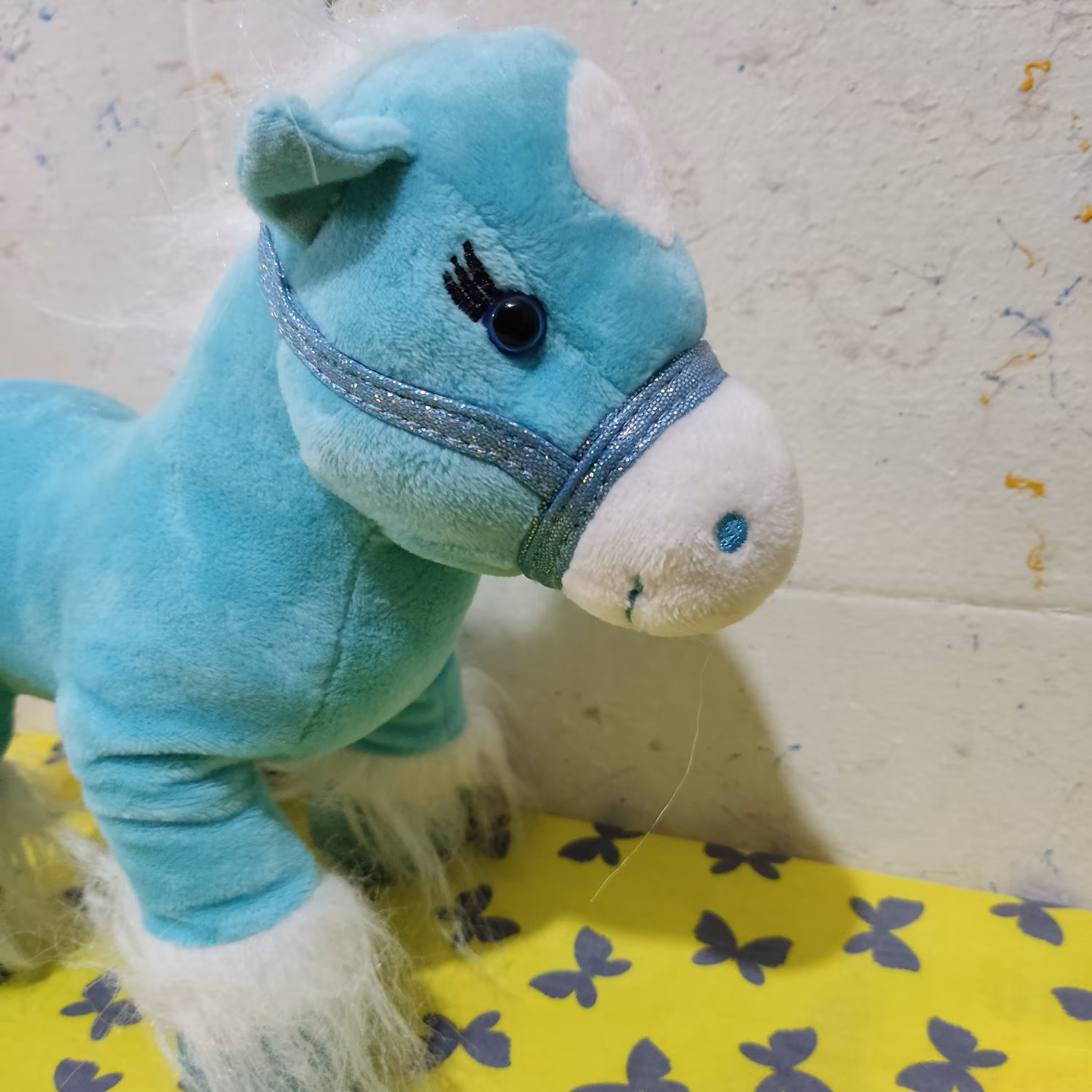 عروسک اسب رنگ آبی عروسک اسب  