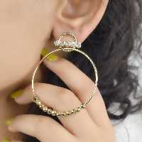 گوشواره ترک دست ساز زنانه کد 6053