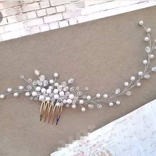 شانه شنیون زیبا کریستالی