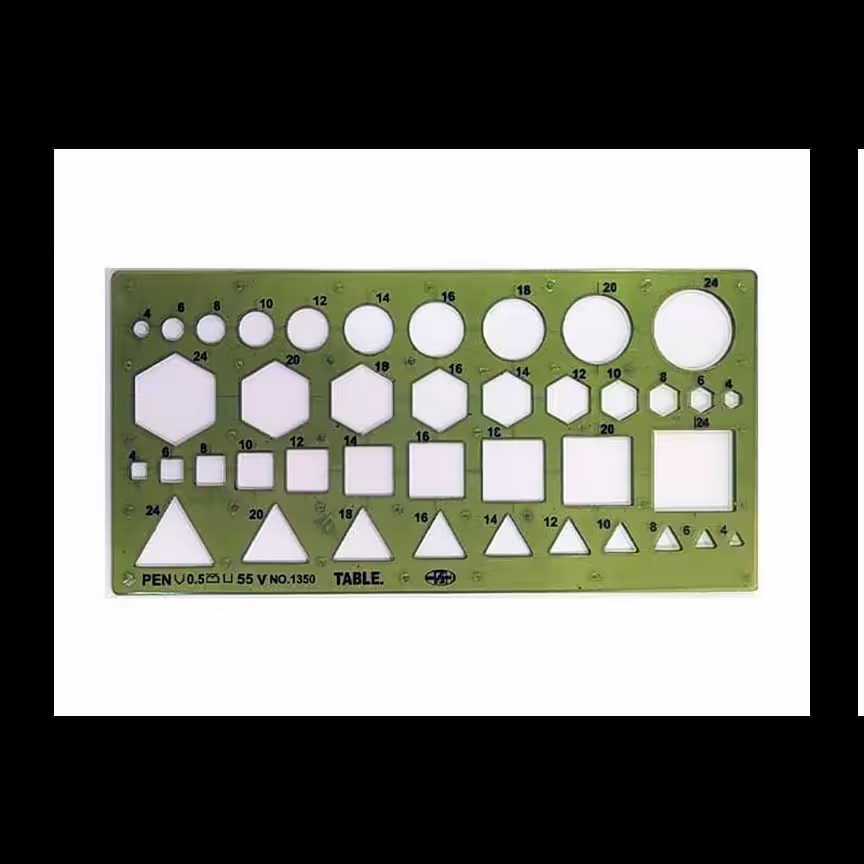 شابلون هندسی اشکال (TABLE) بسته  24 عددی 