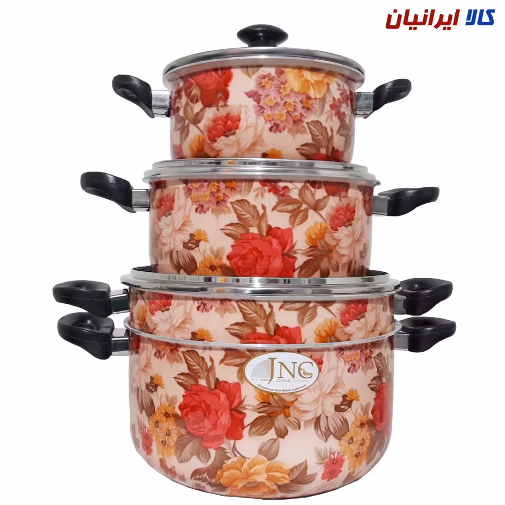 سرویس قابلمه 7 پارچه گرانیتی گرد جنوب مدل رز کد 5