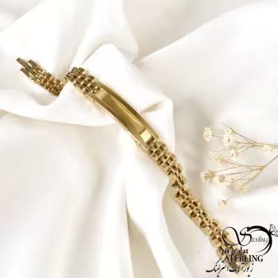 دستبند رولکس طلایی برند استیل کد 9751