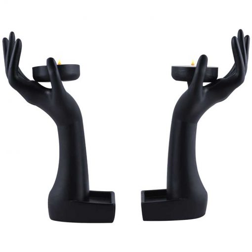 جا شمعی مدل MELLISSA کد PH-70014 رنگ BLACK و GOLD