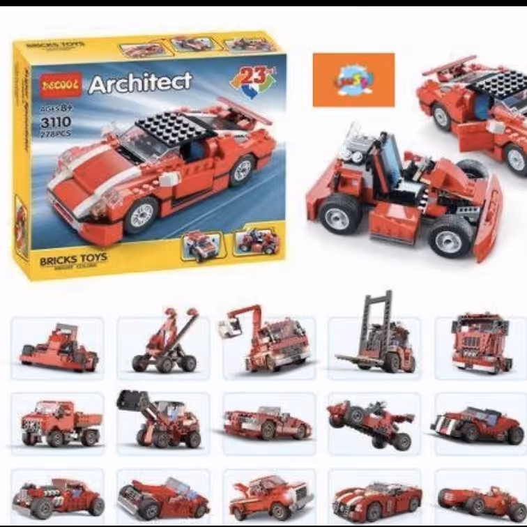 لگو بازی فکری 23 مدل ماشین ارسال رایگان (نمایشگاه جمکران خورشیدآل یاسین سوغات فرهنگی اسباب بازی