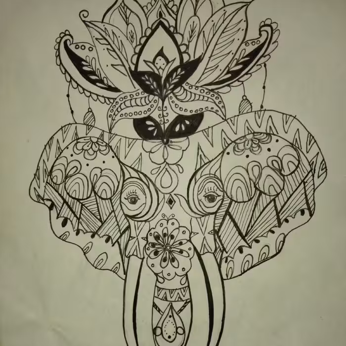 نقاشی فیل با راپید 