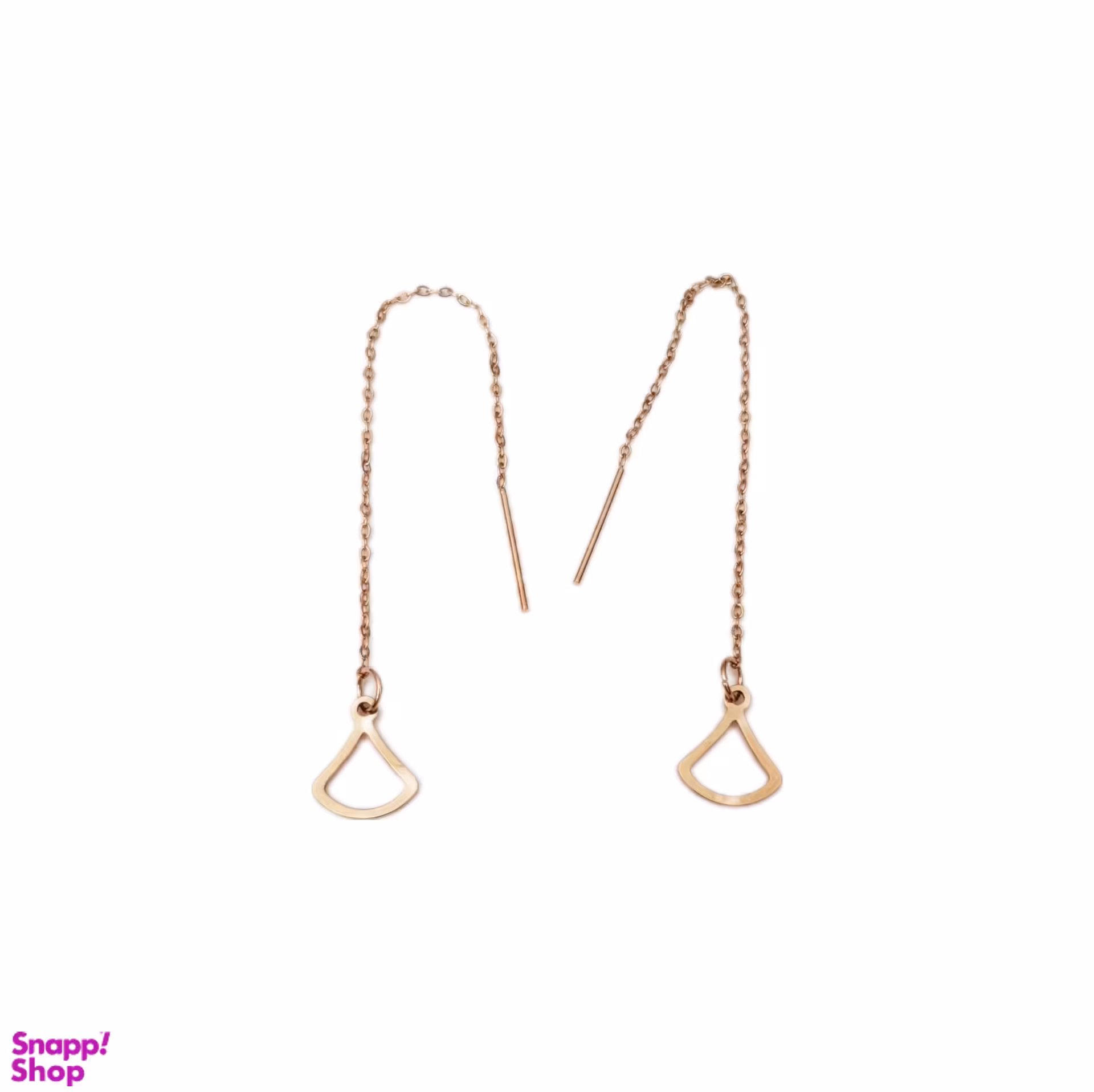 گوشواره بخیه طرح اشک کد 74 رنگ طلایی