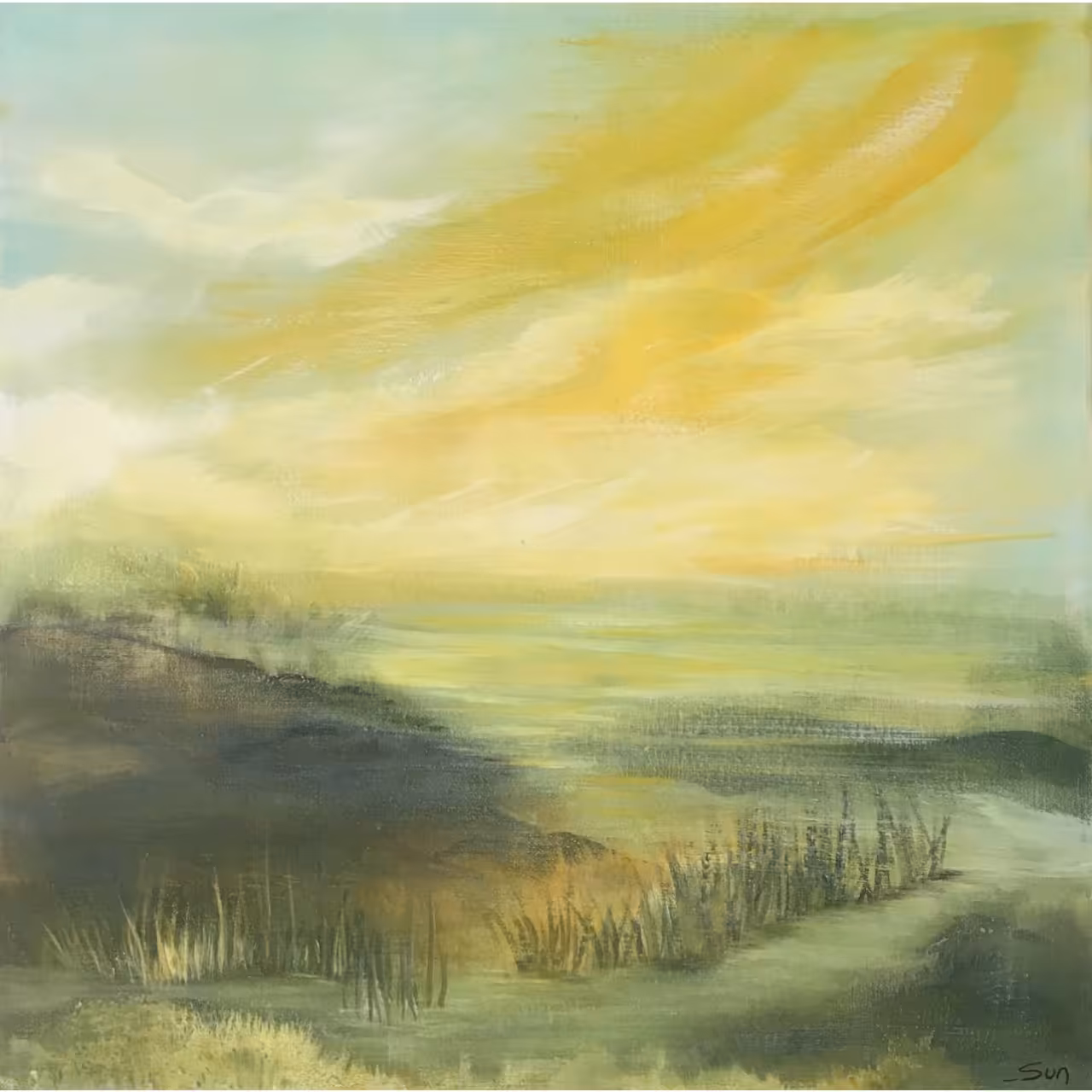 تابلو نقاشی آبستره طرح راز