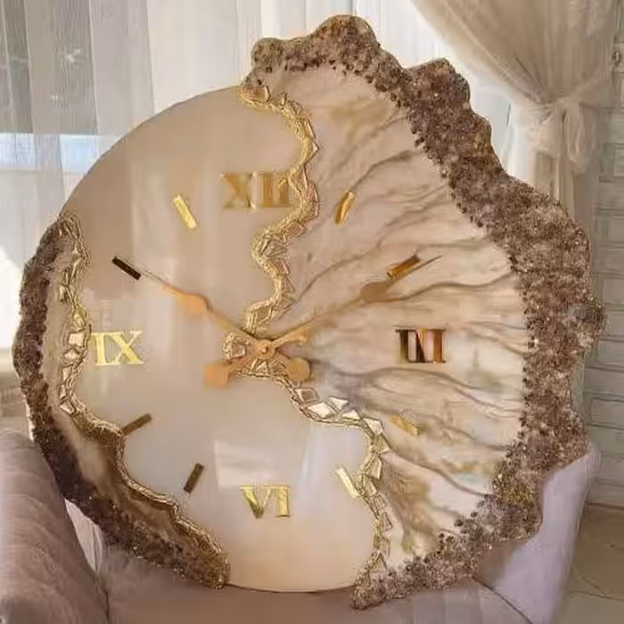 ساعت دیواری رزینی نردبام آسمان مدل G04 قطر 50cm