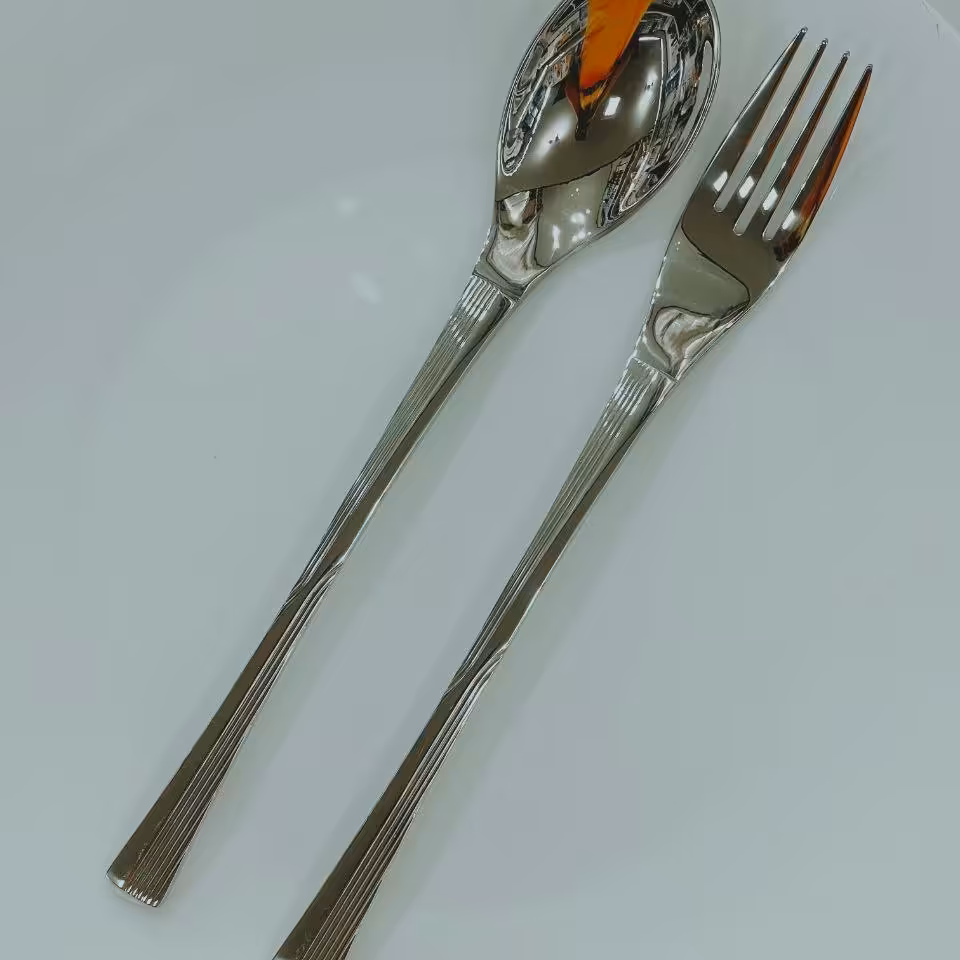 سرویس قاشق چنگال 24نفره مدل شیکاگو طرح دار