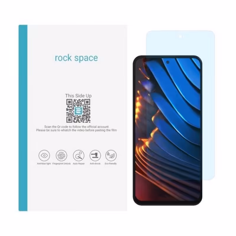 گلس نانو هیدروژل آنتی بلو و ضد ضربه گوشی شیائومی poco x3 GT برند راک اسپیس