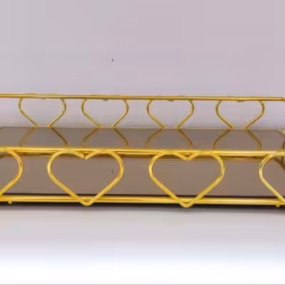 سینی کف آینه ای مدل قلبی