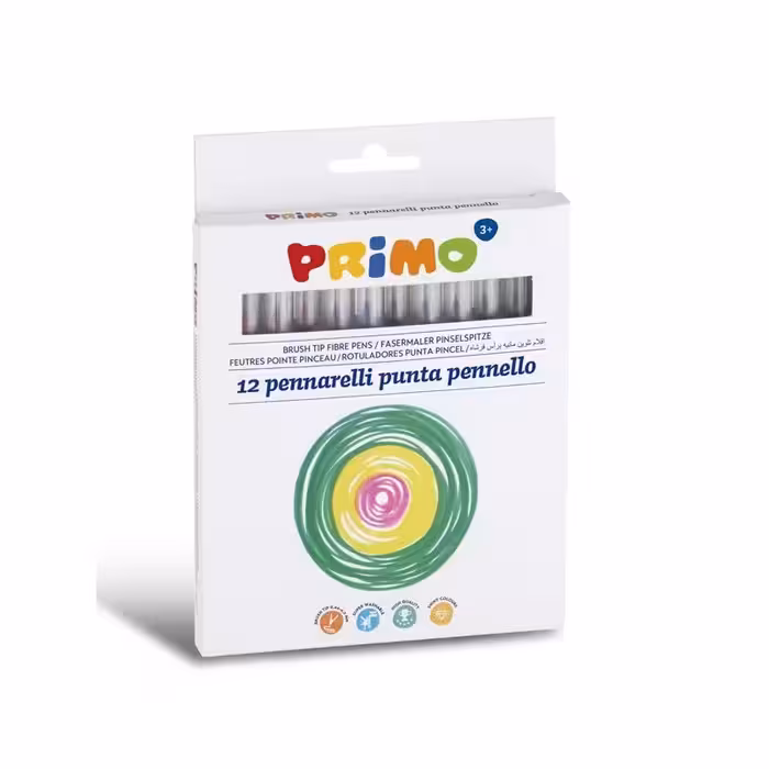 ماژیک پریمو با نوک قلم مویی 12 رنگ
