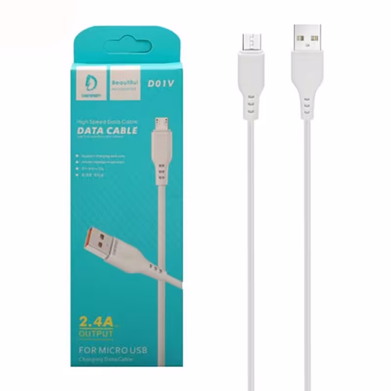 کابل شارژ MicroUSB دنمنD01V طول 1 متر