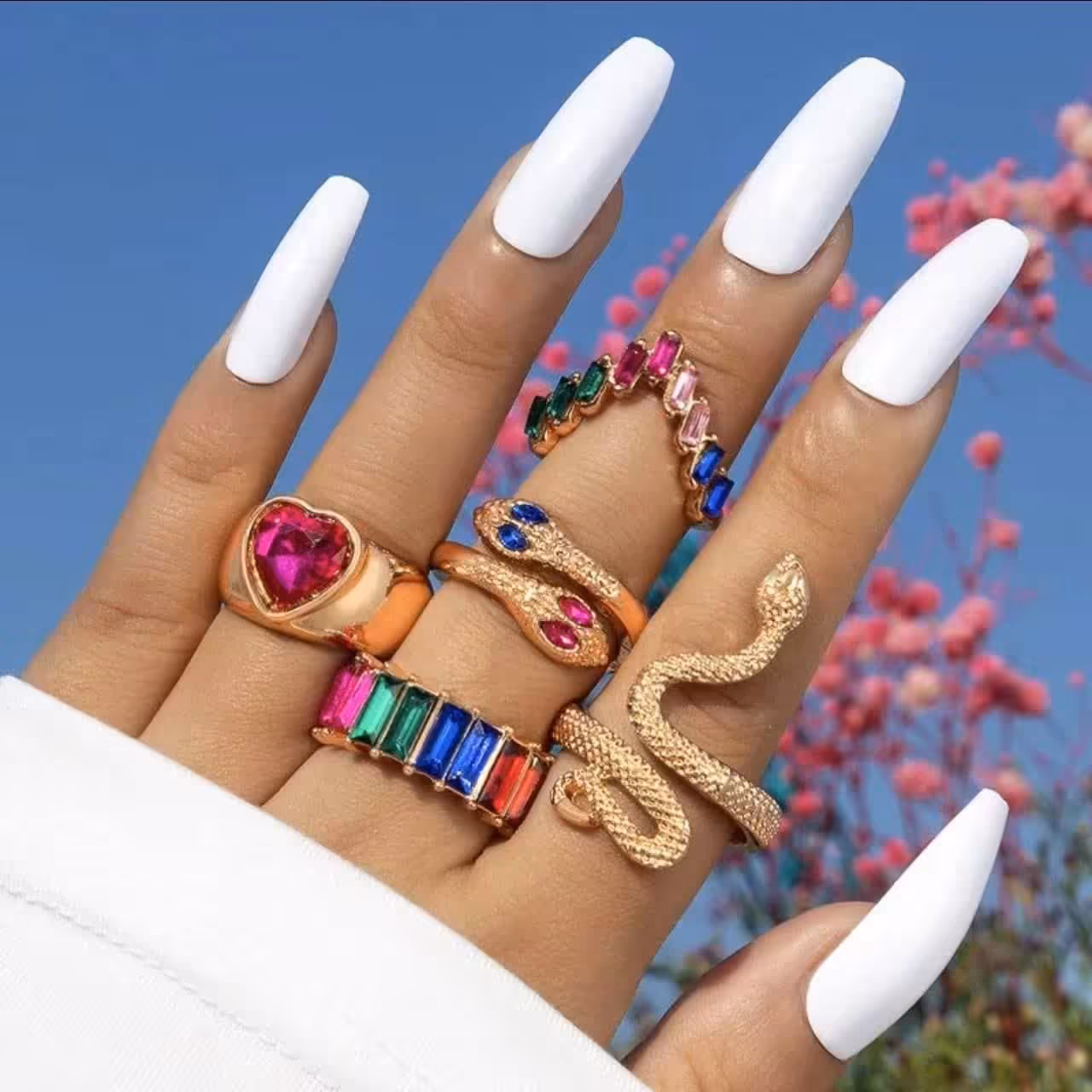 پک انگشتر مینیمال کد11206. ضدحساسیت. رنگ ثابت. آبکاری طلا 