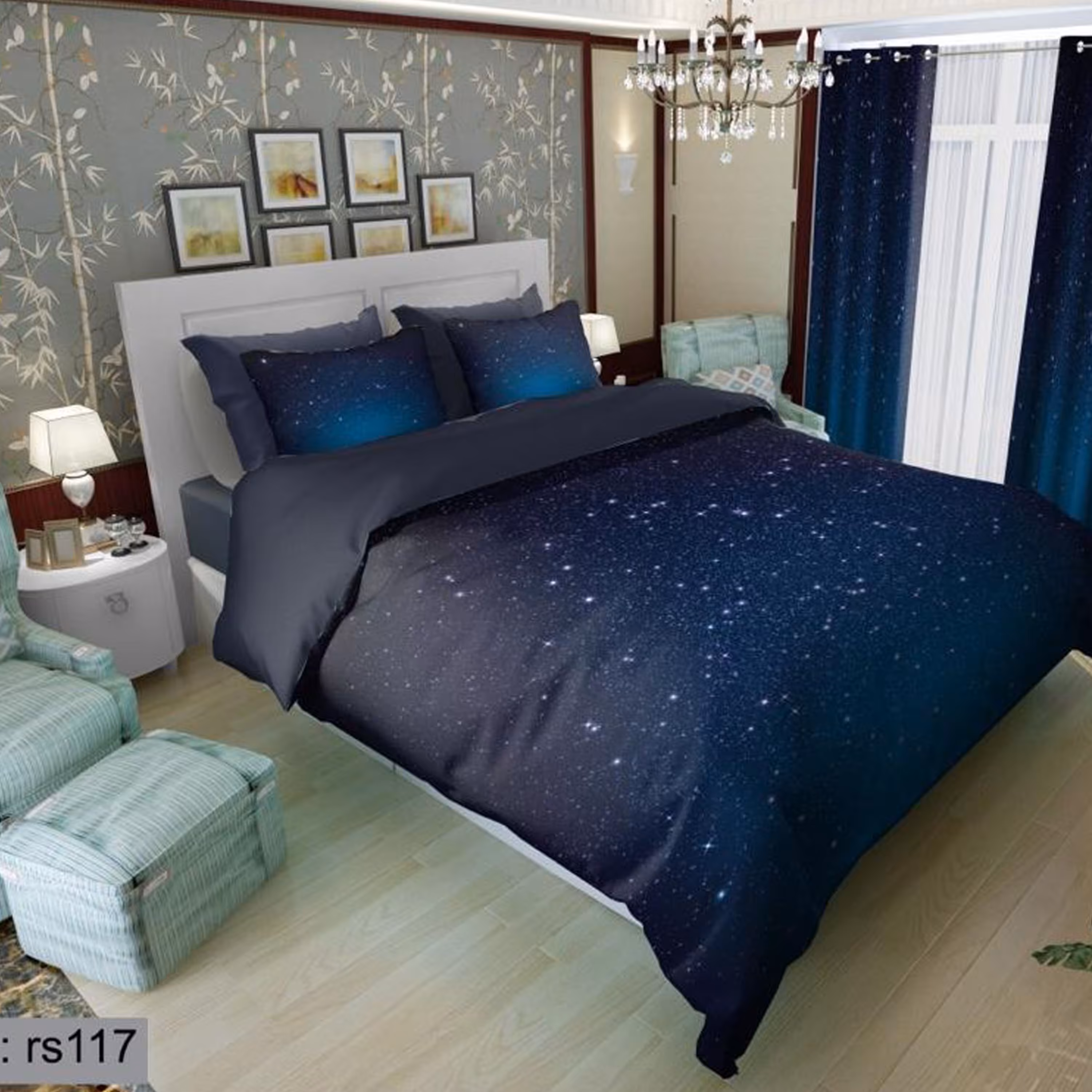 سرویس روتختی 1 نفره تنسل چاپی برندترک لند (Turk Land)  کد rs 117