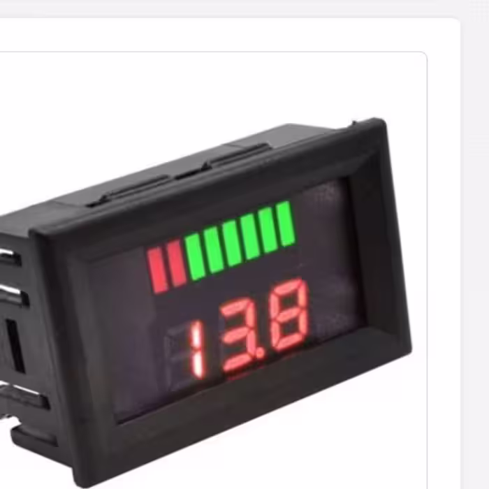 ماژول ولت سنج  نمایشگر ولتاژ باتری 12 الی 60 ولت