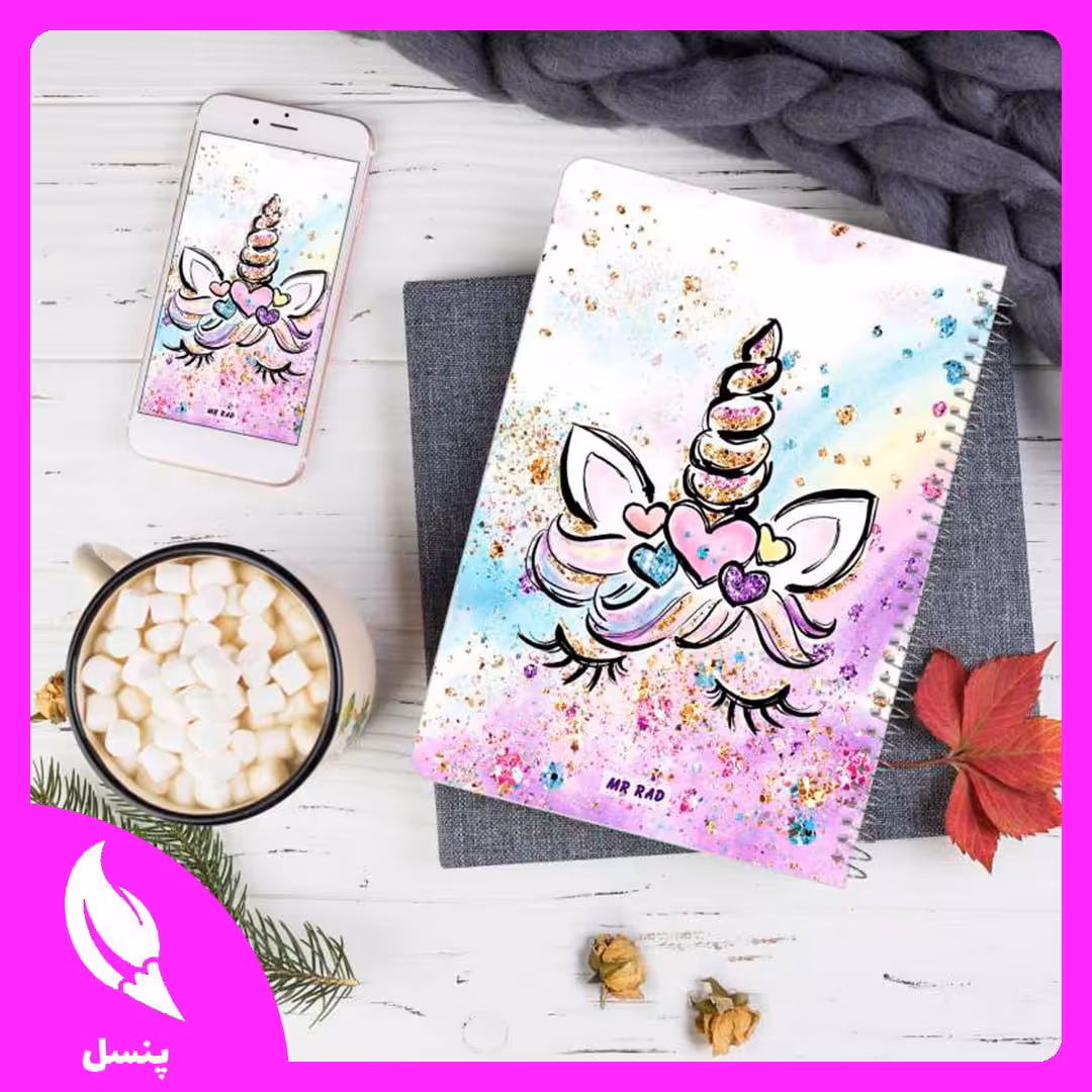 📔 دفتر نقاشی 40 برگ طرح یونیکورن 🦄

