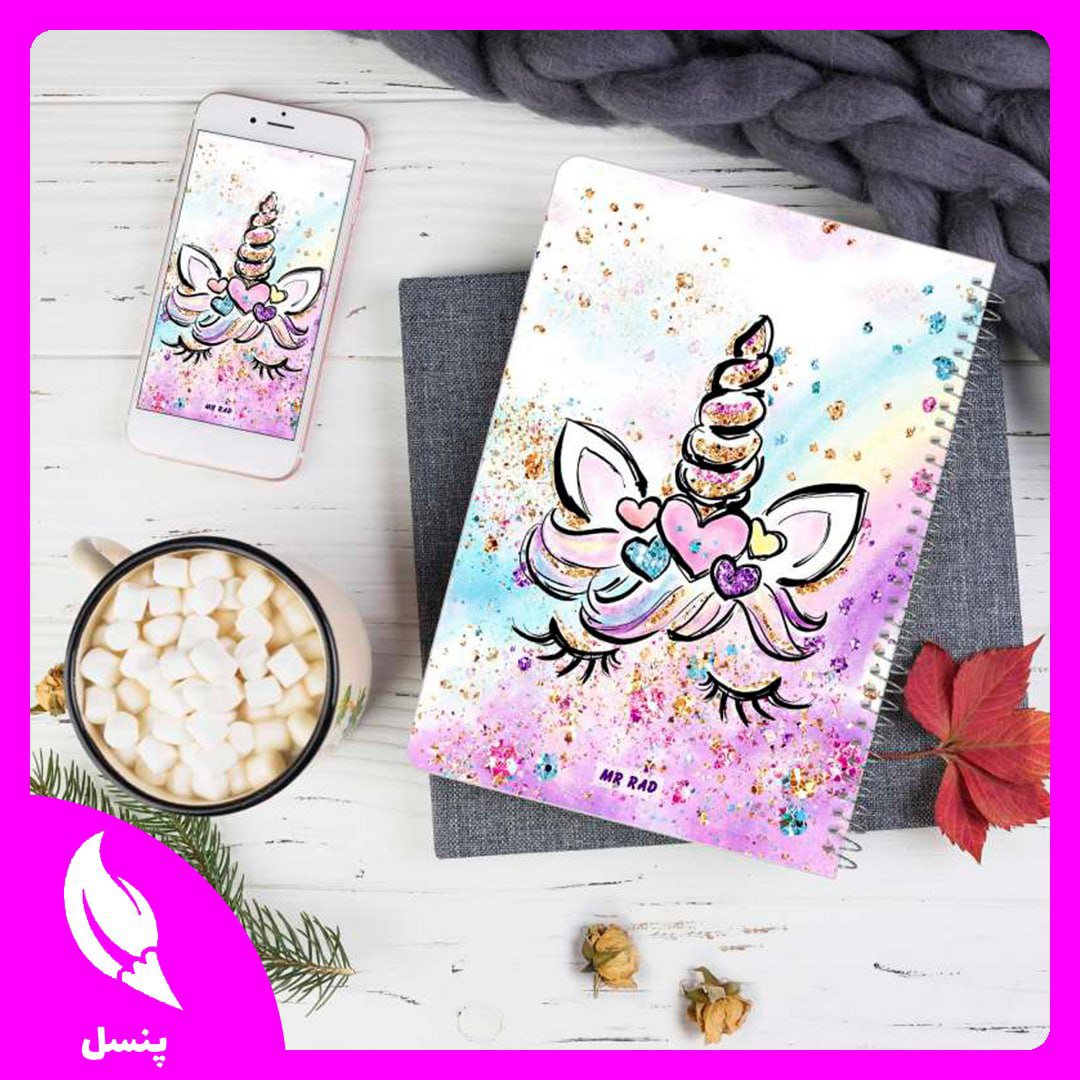 📔 دفتر نقاشی 40 برگ طرح یونیکورن 🦄