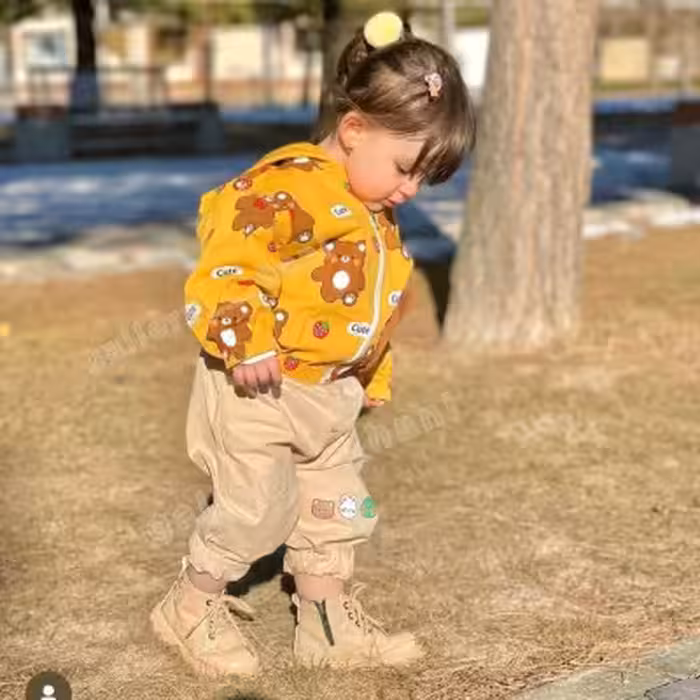 ست کاپشن شلوار خز دارcute