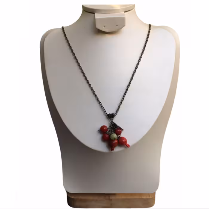 دستبند یارجان تلفیقی از سنگ های عقیق و مرجان