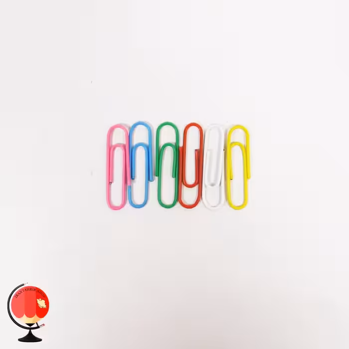 گیره کاغذ مدل رنگی بسته 100 عددی دلی