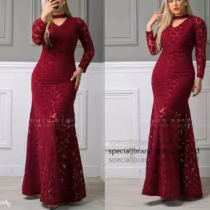 پیراهن مهمانی زنانه مخمل سنگی مدل ماکسی مجلسی ارغوان