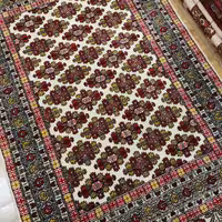 قالیچه دستبافت ترکمن اعلا، 3متری، طرح قافسه گل،ارسال رایگان