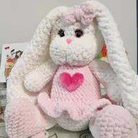 عروسک خرگوش مخمل بافتنی - 45 Cm