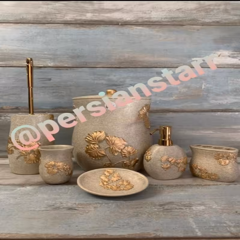 سرویس بهداشتی 6پارچه رزین شمعدانی 