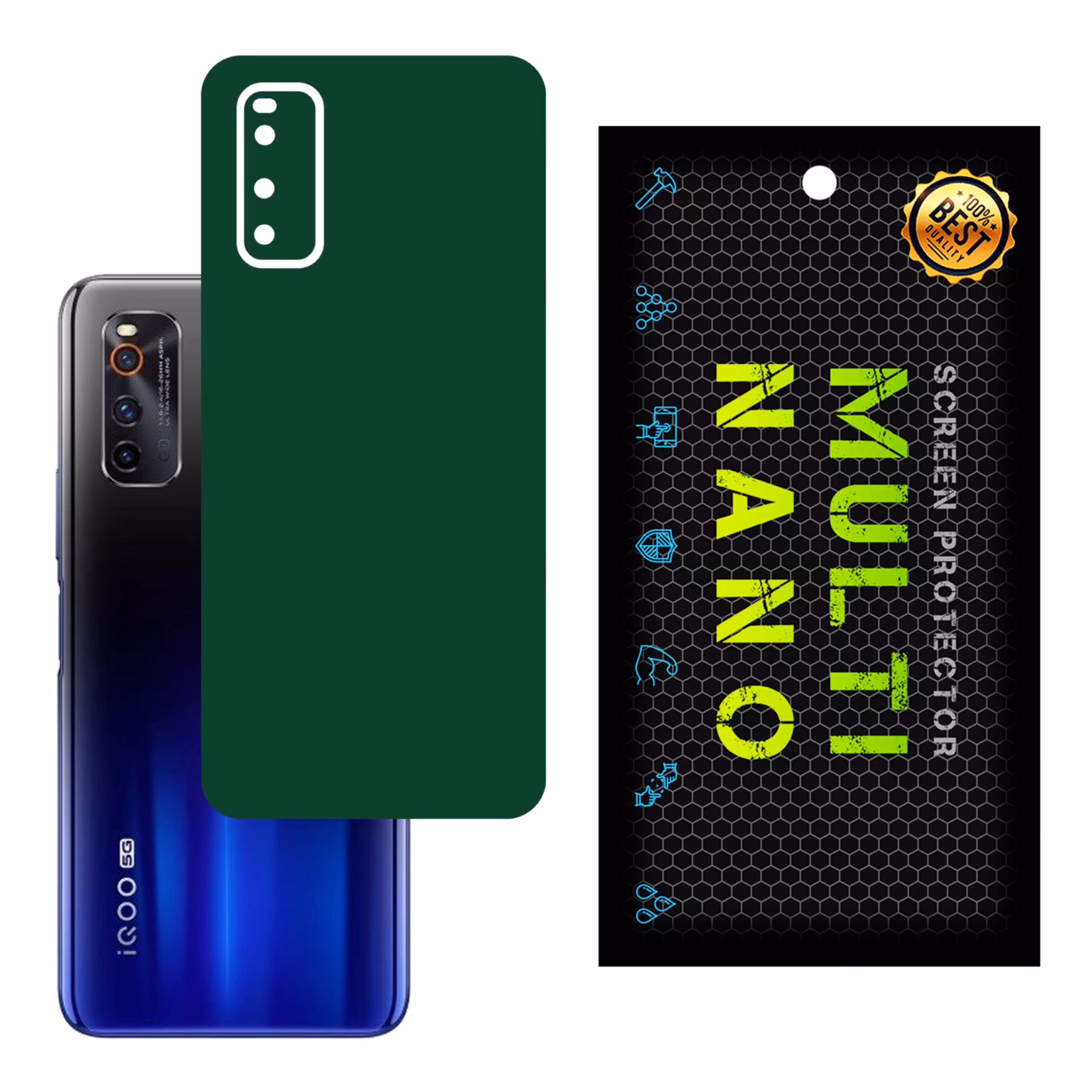 برچسب پوششی MultiNano مدل X-F1M-Green برای پشت موبایل ویووNeo 3