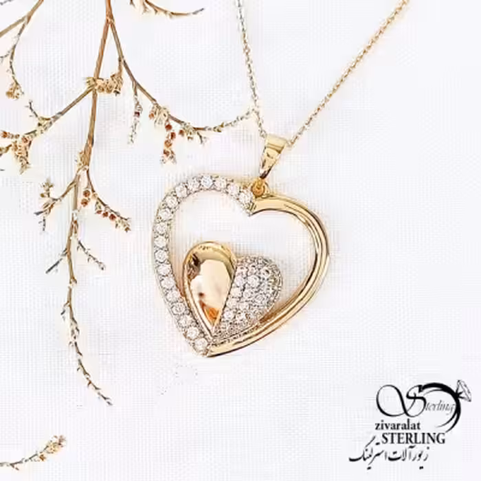 گردنبند قلب دوقلو ژوپینگ کد 11900