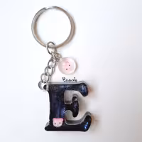 جاکلیدی حروف انگلیسی با هر طرح و رنگ دلخواه شما.  سایز 4 سانت